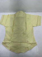 New Women’s Yellow EQUISTAR English Short Sleeve Button Up Shirt. 40 465083 G-22