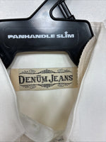 New Women’s Denũm Jeans White Short Sleeve Pearl Snap Shirt Small MM-72