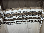 New Men’s White Brown Brooks&Dunn Pearl Snap Long Sleeve Shirt. 16.5x34 L I-36
