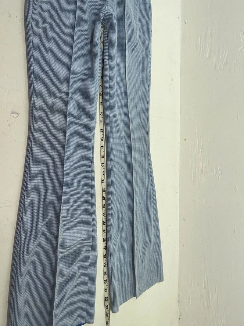 New Vintage Blue Checkered Dickson Jenkins Polyester Pants #536 ZZ-41