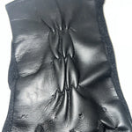 New Black Leather Riding Show Gloves #24595K Q-500