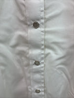 New Women’s White horse White Design Long Sleeve Pearl Snap Large KK-123