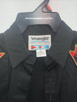 New Men’s Wrangler Black Long Sleeve Button Up Small B-121