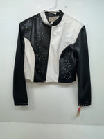 New Women’s Black White 1849 Authentic Ranchwear Western Show Jacket L 3B-102