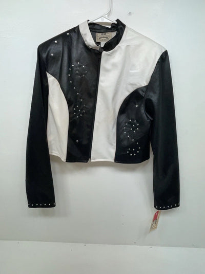New Women’s Black White 1849 Authentic Ranchwear Western Show Jacket L 3B-102