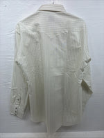 New Men’s California RanchWear Yellow Stripe Long Sleeve Pearl Snap Large M-31