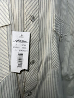 New Men’s White House Yellow Stripped Short Sleeve Pearl Snap Shirt. Large P-75