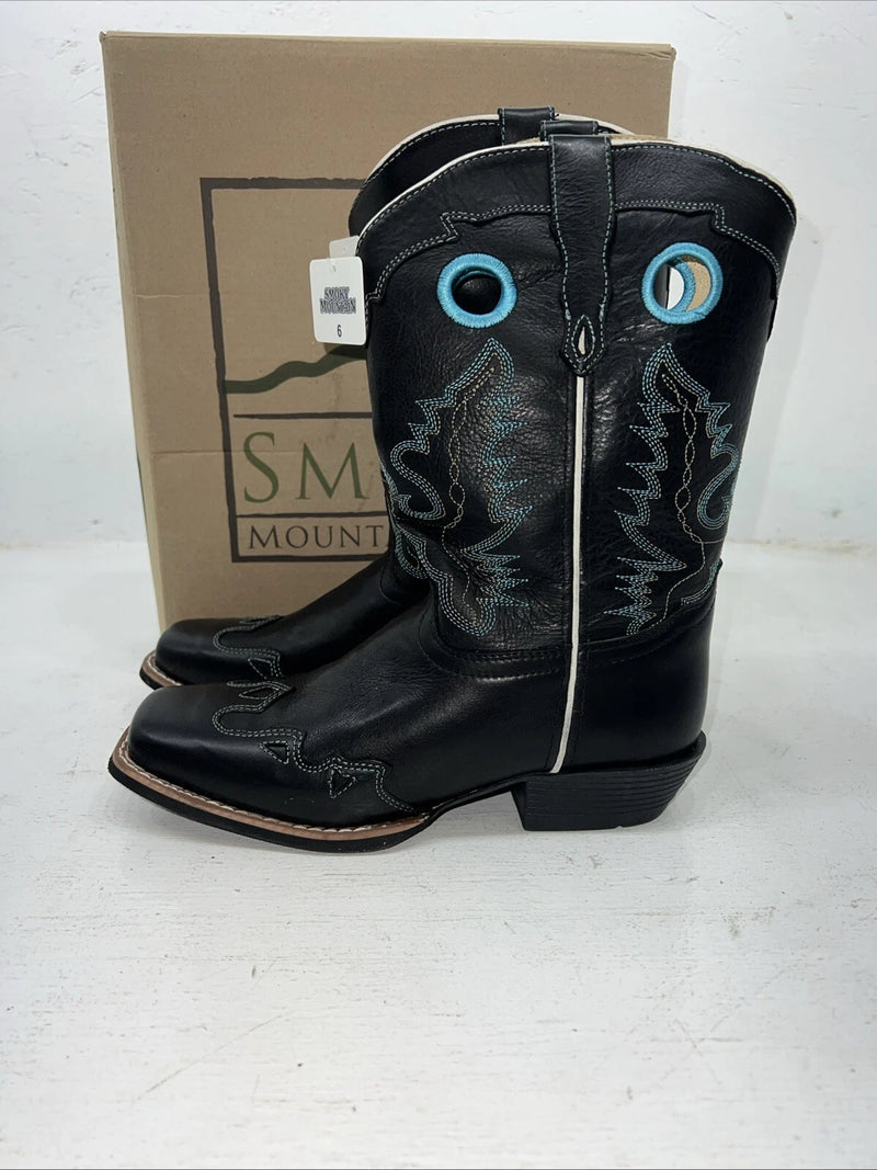 New Women’s Black Smokey Mountain Cowboy Boots. 3343 Y 6 D. 20-103