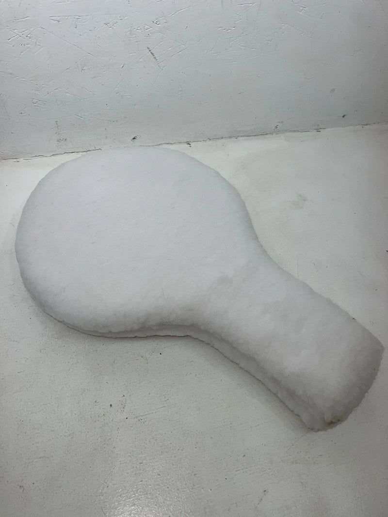 New White Wool Keyhole Seat Riser #30-1002 MM-601