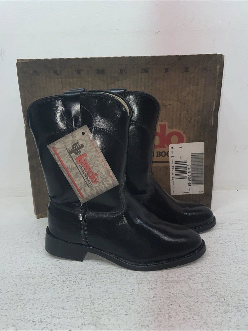 New Kids Black Laredo Cowboy Boots. 2050 1.5 1 1/2 M. 23-111