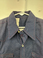 New Boys Panhandle Slim Blue Jean Long Sleeve Pearl Snap Size 12 DD-114