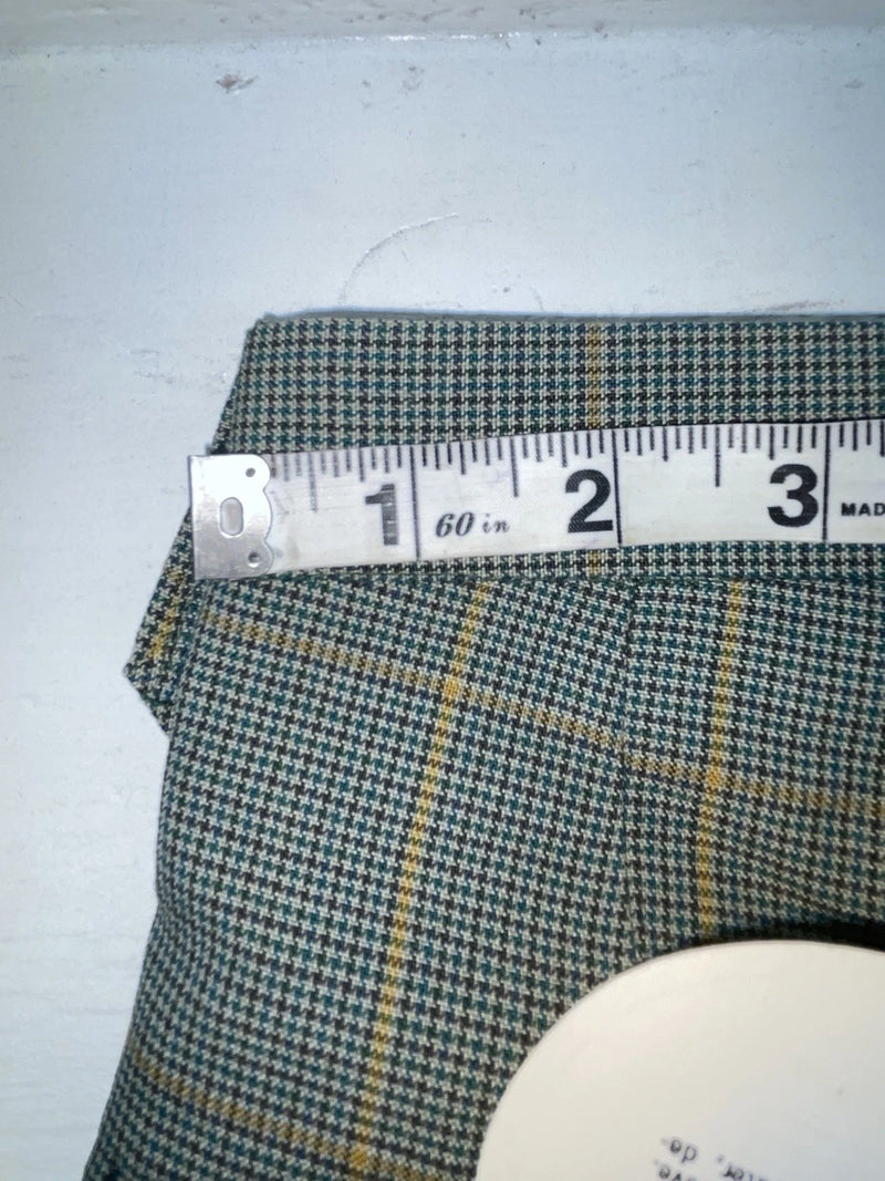 New Vintage Green Checkered Dickson Jenkins Polyester Pants #2213 ZZ-32