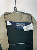 New Men’s Brooks&Dunn Green Short Sleeve Button Up Shirt Shoulder Pads. M S-37