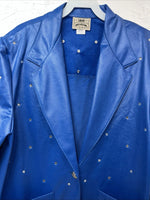 New Women’s Blue 1849 Authentic Ranchwear Long Sleeve Western Show Shirt S UU-62
