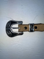 New Brown Genuine Leather Nocona Animal Pendent 32” Belt #606 JJ-16