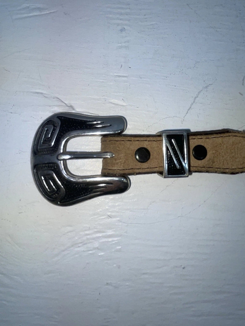 New Brown Genuine Leather Nocona Animal Pendent 32” Belt #606 JJ-16