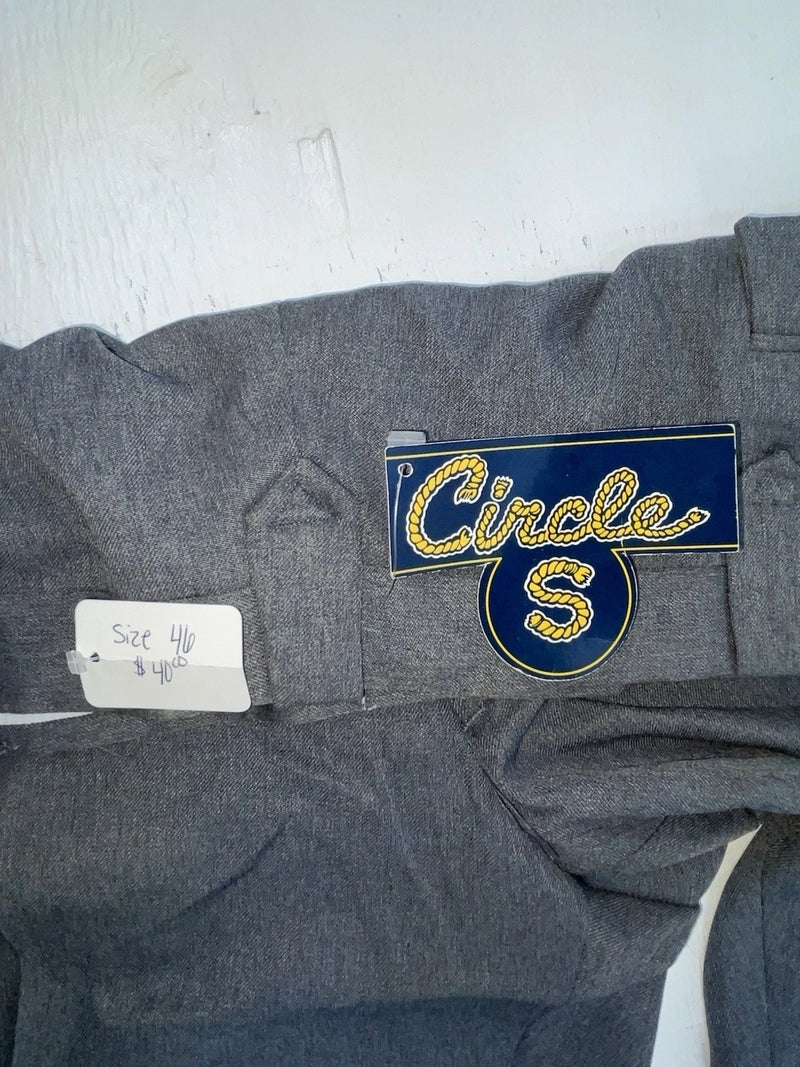 New Vintage Gray Circle S Polyester Pants #CP4768 NN-160