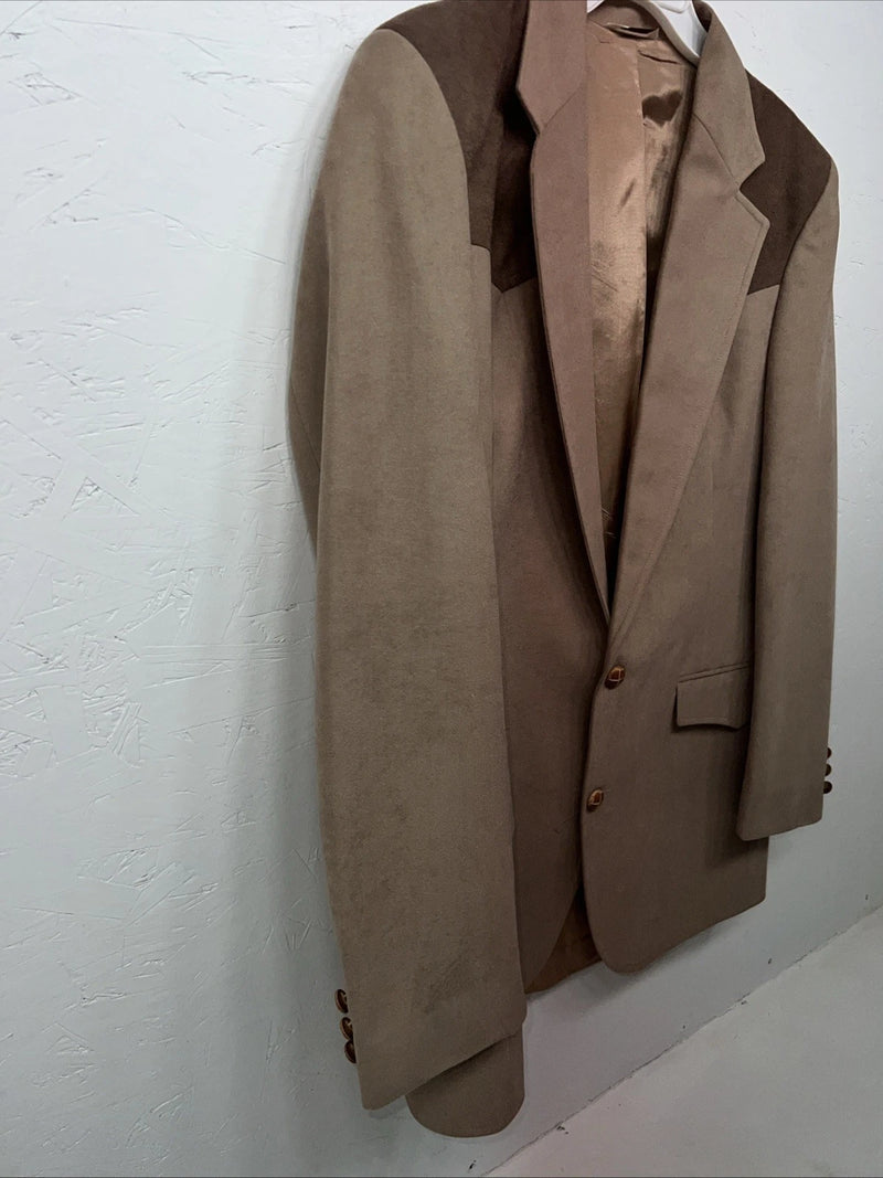 New Men’s Wrangler Brown Suit Jacket 40L #77452 AA-601