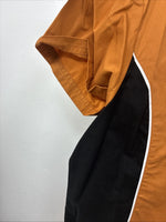 New Women’s Cumberland Orange Black Short Sleeve Button Up Large TT-68