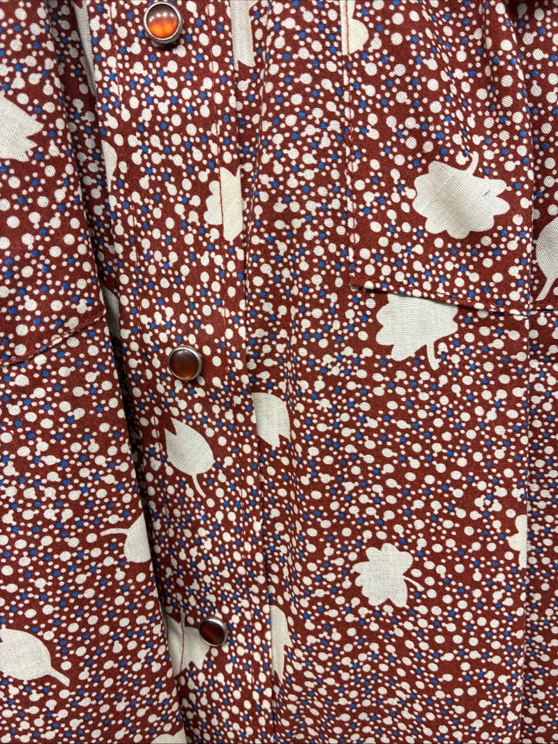 New Women’s Panhandle Slim Floral Long Sleeve Pearl snap Size 14.5 MM-1