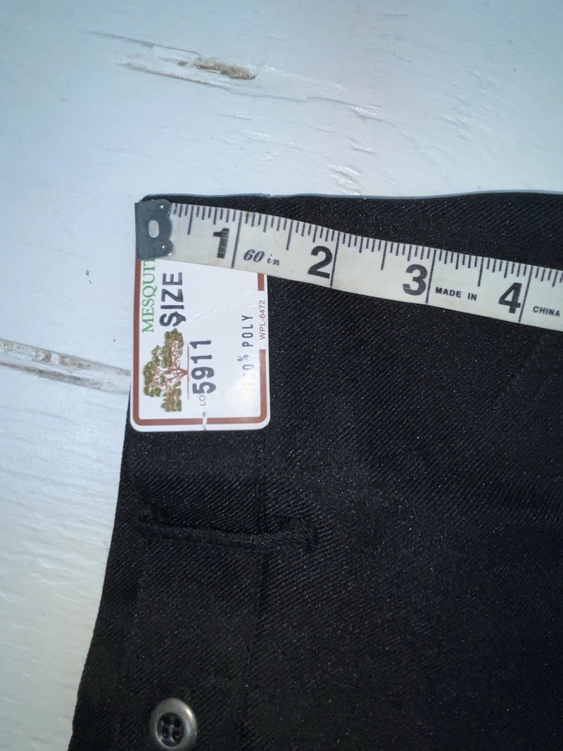 New Vintage Black Mesquite Polyester Pants #5911 XX-38