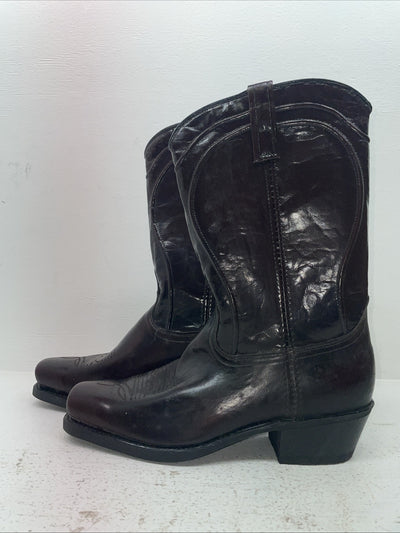 New Men’s Cherry Black Acme Cowboy Boots. 15619 10 E W. 7-34