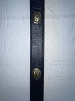 New Blue Genuine Leather Wright Gold Pendent 30” Belt #10493 JJ-139