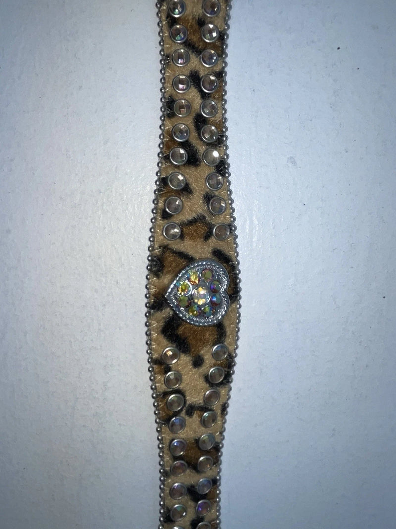 New Leopard Print Genuine Leather Blazin Roxx Bling S Belt #N1330999 Z-51