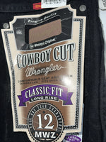 New Men’s Black Cowboy Cut Classic Fit Wrangler Jeans. 13/14x34 G-1