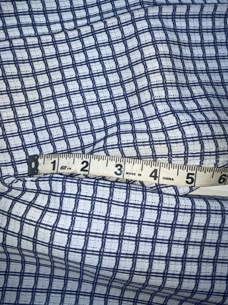 New Vintage Blue Checkered Polyester Pants #5450087 NN-153