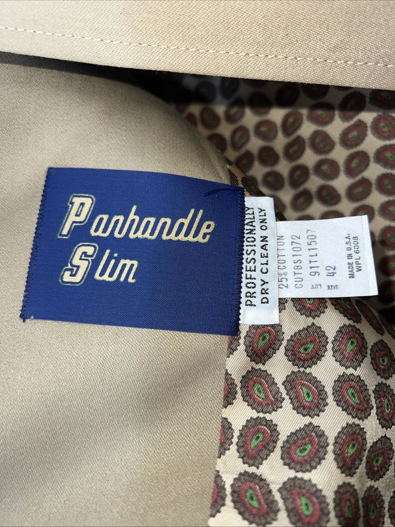 New Men’s Panhandle Slim Tan Suit Jacket 42 #1072 LL- 607