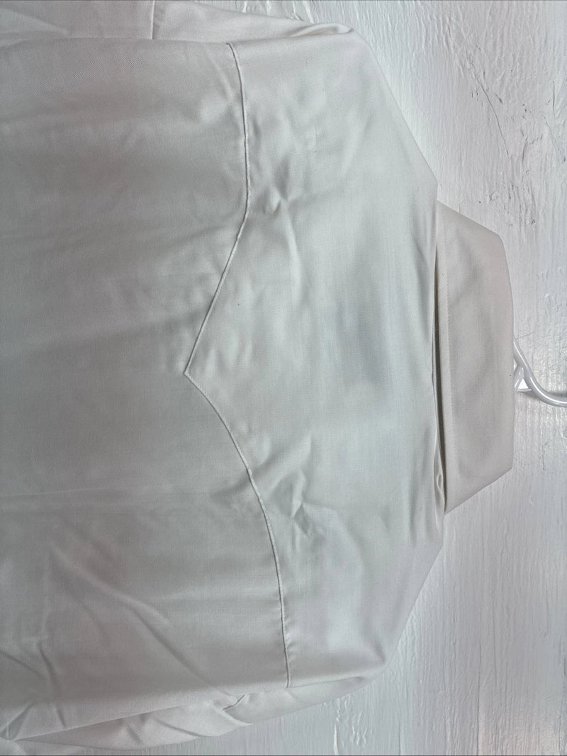New Men’s Panhandle Slim White Simple Long Sleeve Pearl Snap 4XL J-42