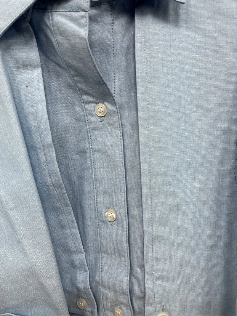 New Women’s Cricket Creek Blue Long Sleeve Button Up Medium MM-78