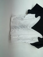 New Women’s Black White Cumberland Outfitters Short Sleeve Button Up Shirt 3B-55
