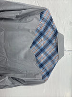 New Kids Champion Western Gray Plaid Long Sleeve Pearl Snap Size 18 CC-107