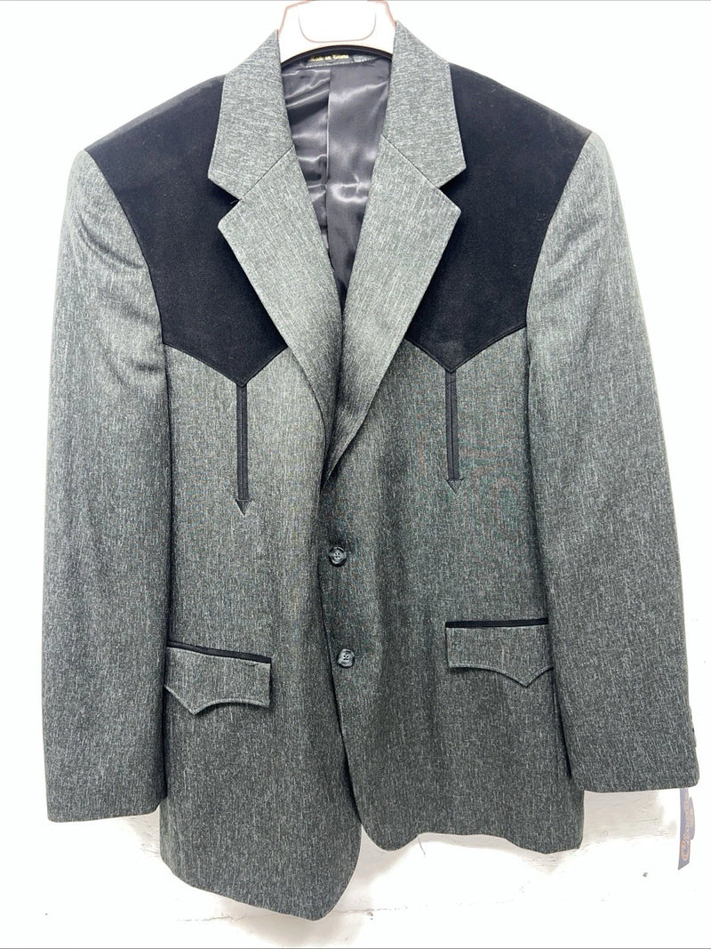 New Men’s Circle S Grey Suit Jacket 48L #24244 Y-608