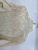New Kids White Horse Yellow Floral Long Sleeve Pearl Snap Medium CC-110