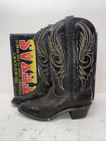 New Men’s Brown Texas Brand Cowboy Boots. 7901 10.5 10 1/2 D. 7-110