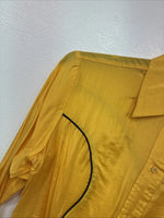 New Women’s Panhandle Slim Yellow Long Sleeve Button Up Small KK-69