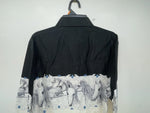New Women’s White Black Cumberland Outfitters Long Sleeve Button Up M 3B-85