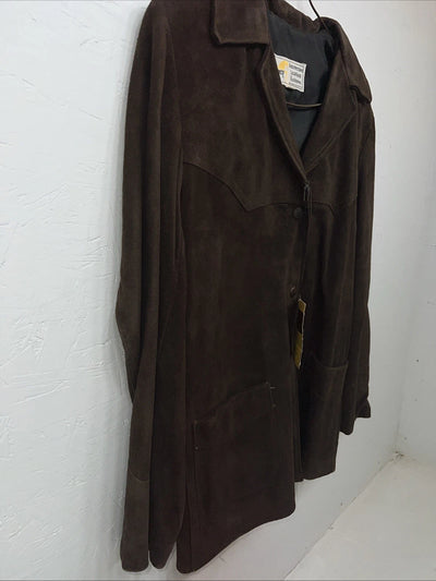 New Women’s Brown Leather SIMCO Jacket 14 #6121 HH-603