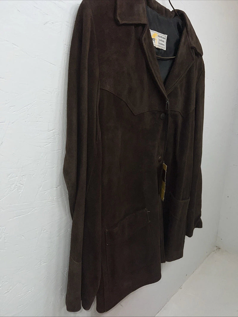 New Women’s Brown Leather SIMCO Jacket 14 #6121 HH-603