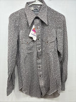 New Women’s Miller Brown Designed Long Sleeve Pearl Snap Size 15 KK-55