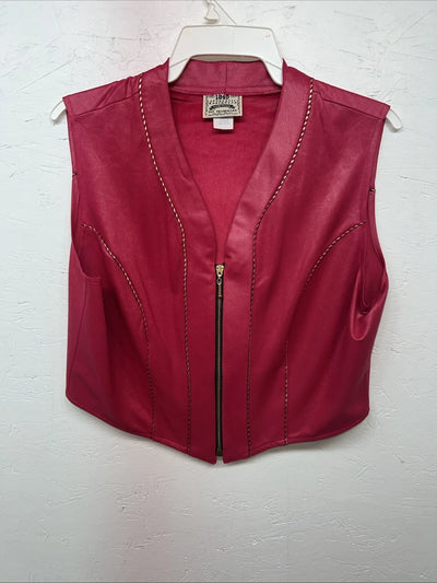 New Women’s 1849 Authentic Ranchwear Pink Western Show Vest Medium WW-73