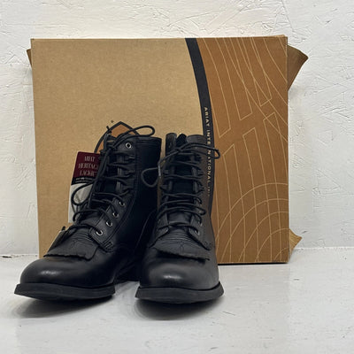 Black Lace Up Women’s Work Boots Size 7b 17-3