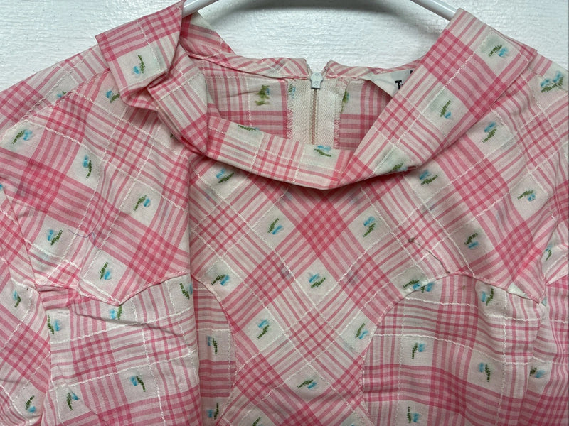 New Women’s Trail Ridge Link Plaid Design Long Sleeve Half Zip Size 36 YY-22