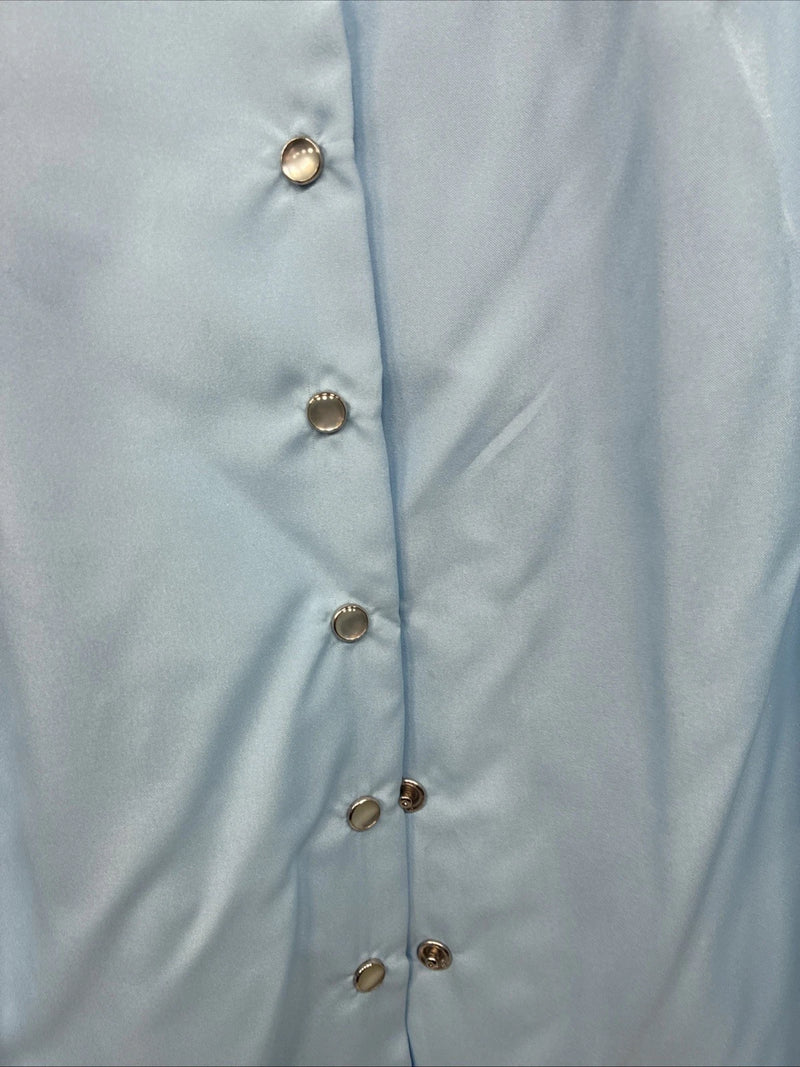 New Women’s Dickson Jenkins Blue Long Sleeve Pearl Snap Size 34 MM-100