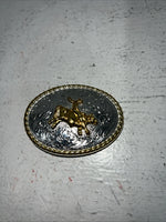 New Children’s Gold Silver Bull Rider Belt Buckle. F-14