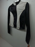 New Women’s 1849 Authentic Ranchwear Black White Short Show Jacket XS WW-12