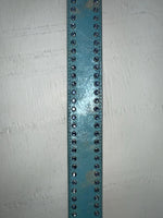 New Blue Genuine Leather 3D Blue Bling 38” Belt #667 JJ-90